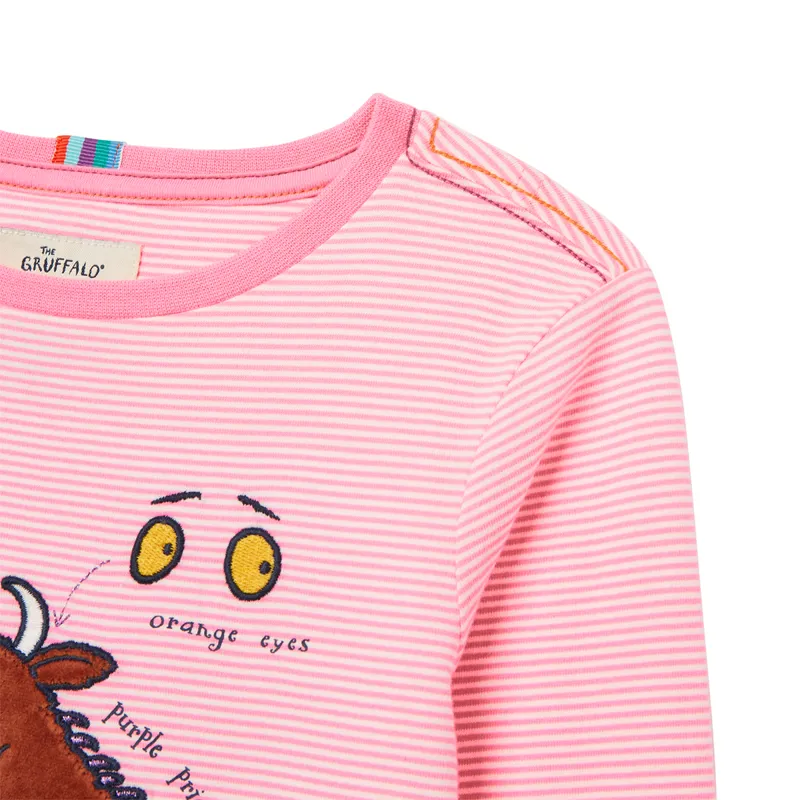 Joules Gruffalo Ava Artwork Top - Gruffalo Pink Stripe-3